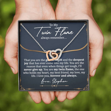 Twin Flame Interlocking Hearts Necklace - Love You This Much